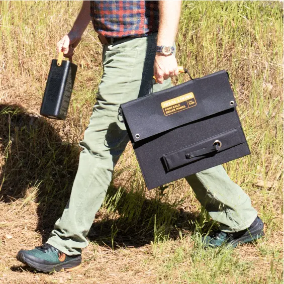 Ideal Living Portable Solar Panel and Battery Station