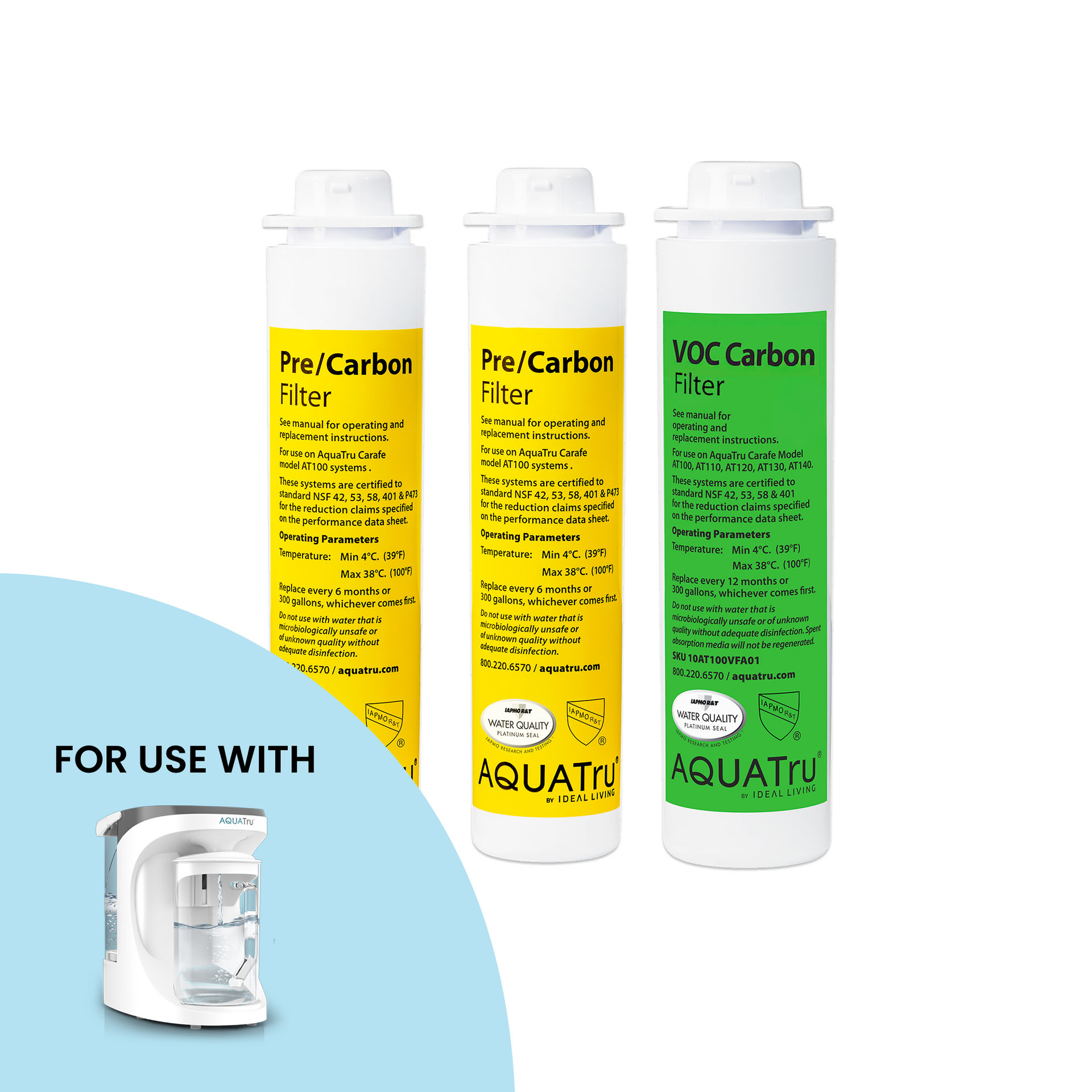 Carafe ONLY One-Year Filter Combo Pack
