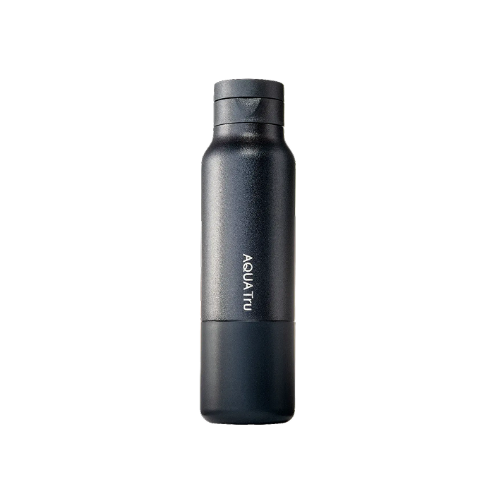 AquaTru® Stainless Steel Water Bottle, Urchin Black