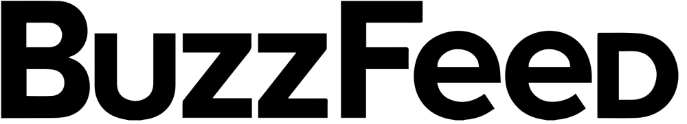 BuzzFeed logo in bold black sans-serif lettering on a solid white background.