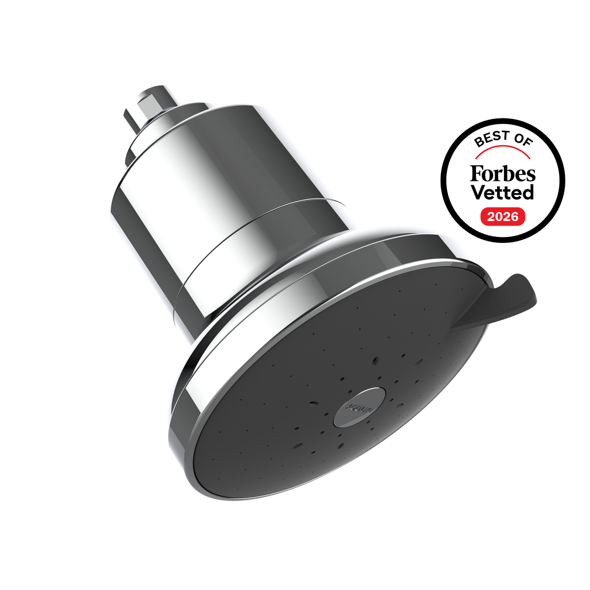 AquaTru Shower in Chrome with a sticker that reads "Best Of Forbes Vetted 2026". 