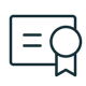 Certification and ribbon icon