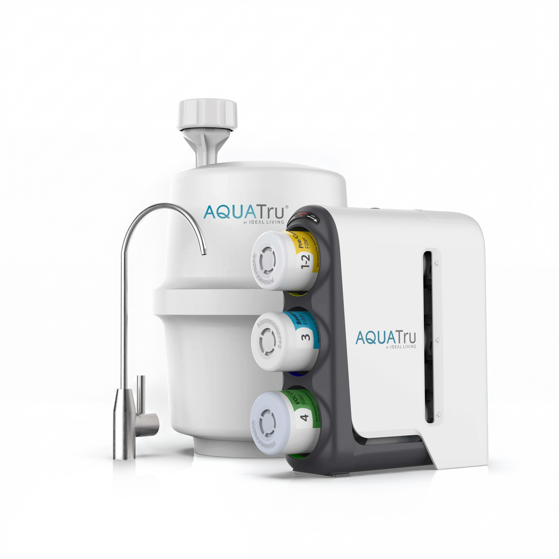 AquaTru Under Sink Gen 2 with Steel Color Faucet