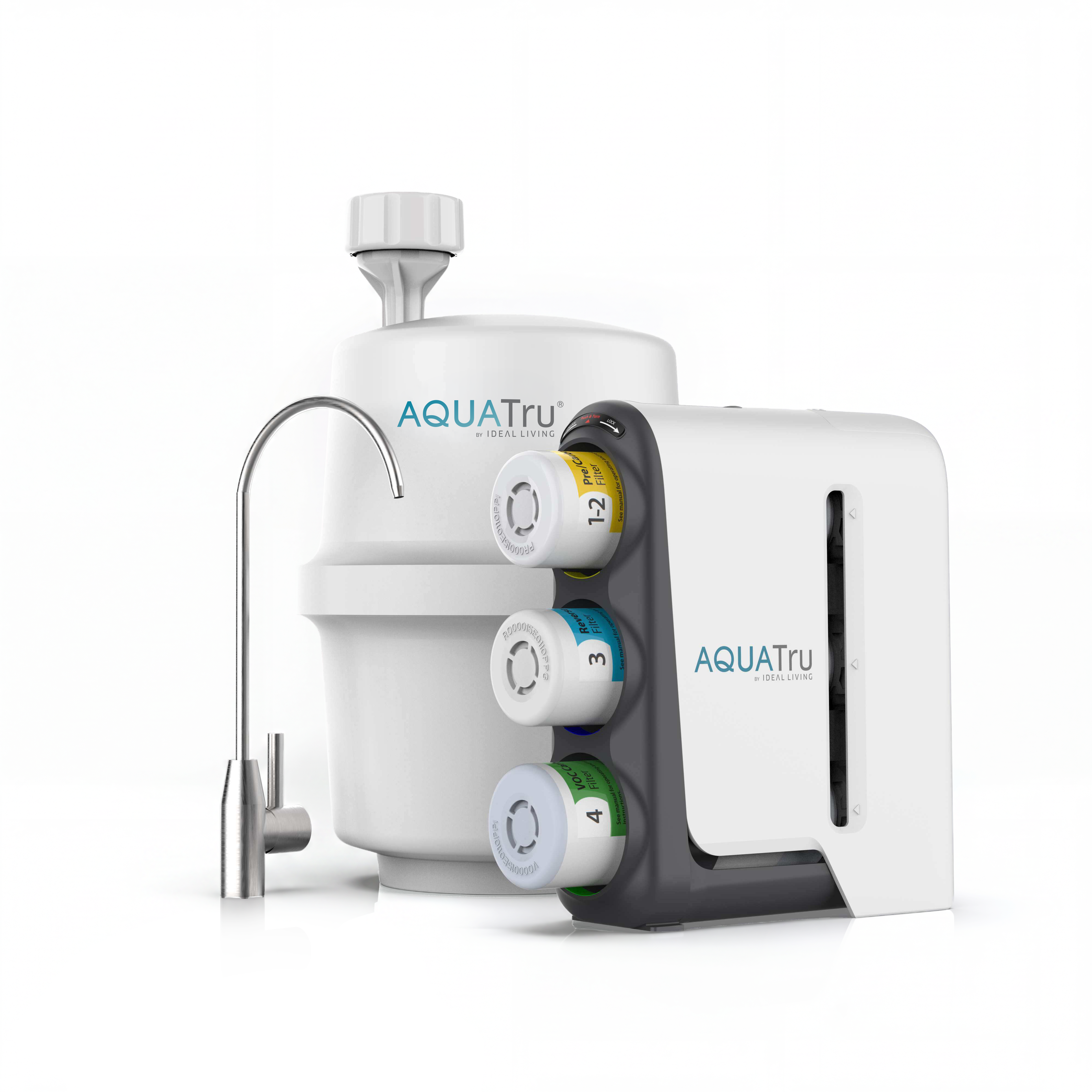 AquaTru Under Sink Gen 2 with Steel Color Faucet