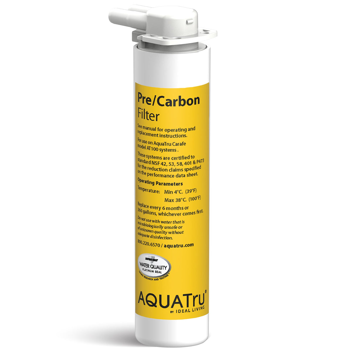 Pre/Carbon Filter for AQUATru systems, designed for optimal water purification and easy installation.
