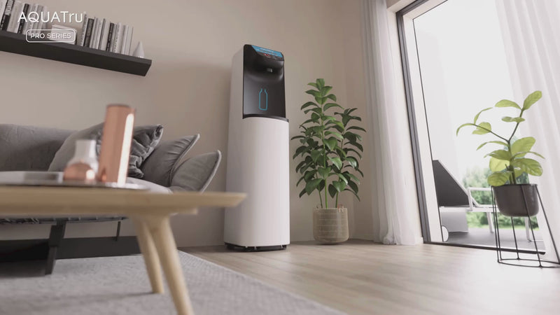 video of Aquatru free standing model water dispenser explainer