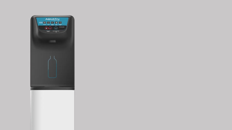 Video showing the process of changing the filters on the AquaTru Freestanding Model 1 water purifier. 