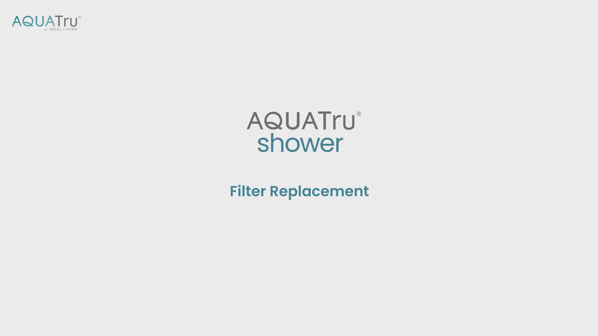 Load video: Video showing the process of changing the filter on the AquaTru Shower head.