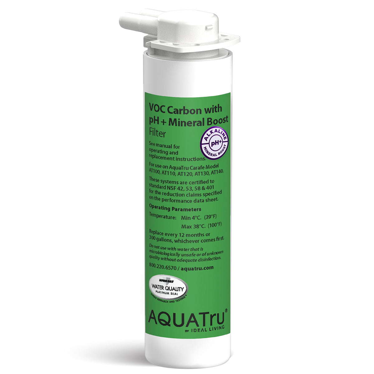 Carafe ONLY Mineral Boost Alkaline VOC Filter for optimal water quality and taste.