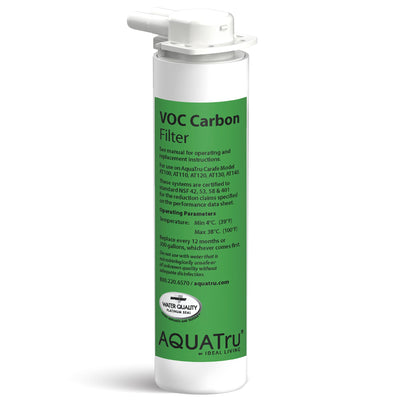 VOC Carbon Filter for AquaTru Carafe, designed to reduce contaminants in drinking water.